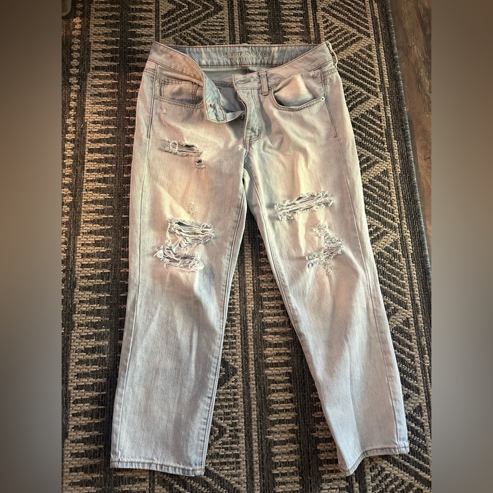 Distressed Gray Jeans for Women